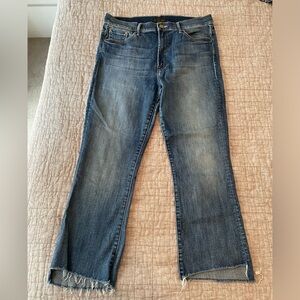 Mother Jeans - size 31 - insider crop step fray